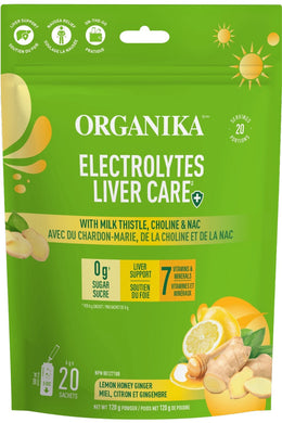 ORGANIKA Electrolytes Liver Care (Lemon Honey Ginger - 20 Sachets)