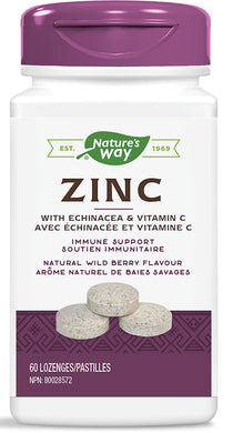 NATURE'S WAY Zinc with Echinacea & Vitamin C (60 lozenges)