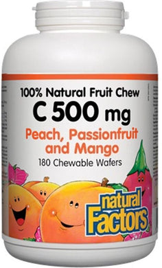 NATURAL FACTORS Vitamin C Peach (500 mg - 180 chews)