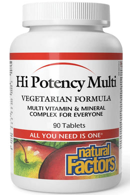 NATURAL FACTORS Hi Potency Multi Vegetarian Formula (90 tabs)
