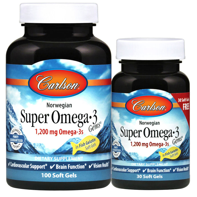 CARLSON Super Omega 3 (100 + 30 sgels)