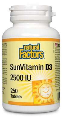 NATURAL FACTORS SunVitamin D3 (2500 IU - 250 tabs)